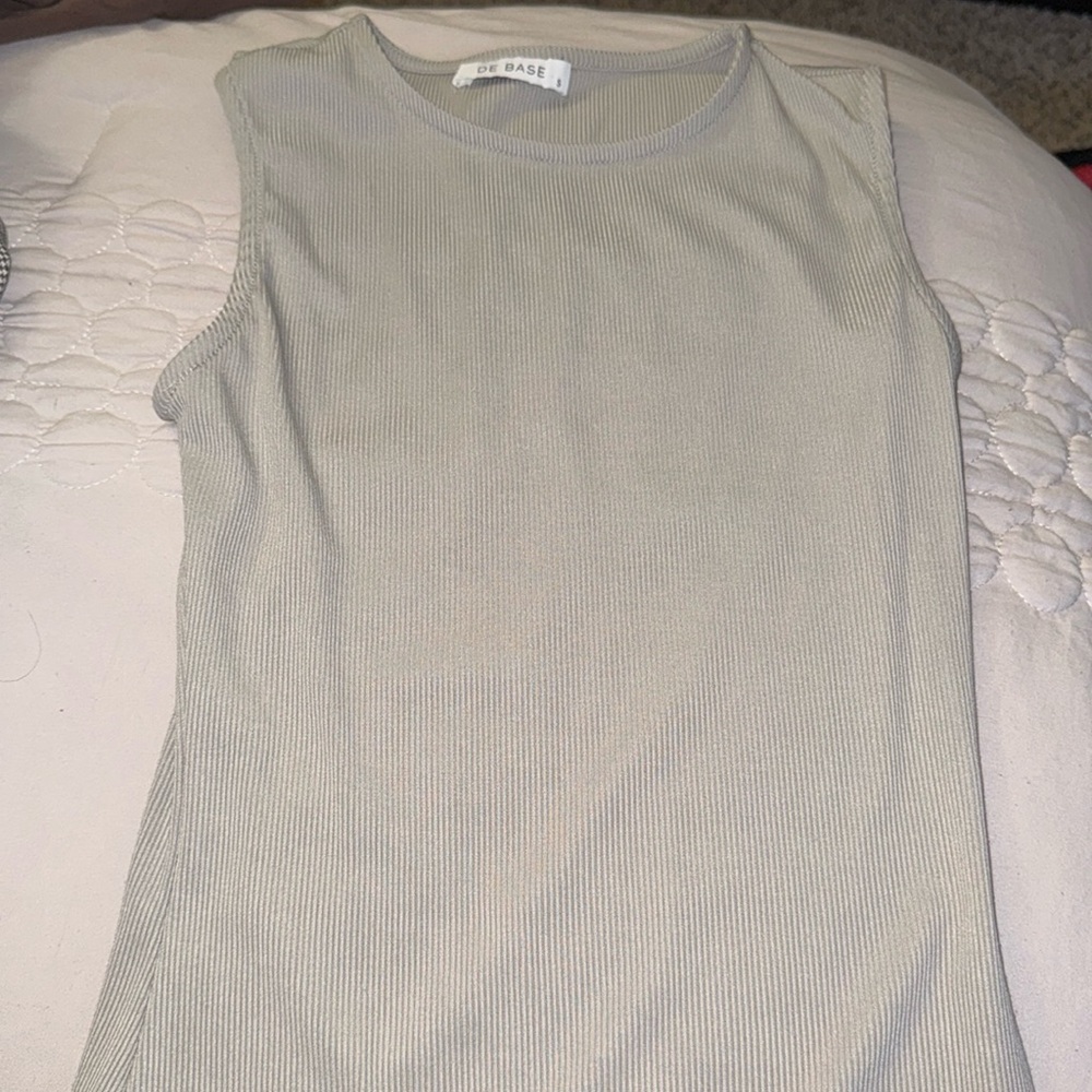 Gray Long ribbed dress